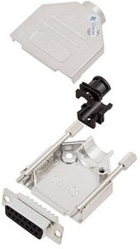 6355-0002-32, DA-15 DA-15 Socket D-Sub Connector Kit, Steel, Socket,