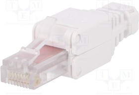 LOG-MP0025, Вилка, RJ45, PIN: 8, Кат: 6, Конф: 8p8c, 23AWG-26AWG, Цвет: белый