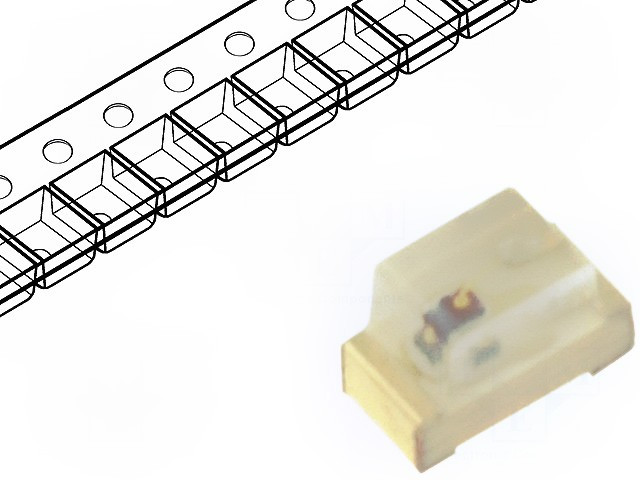 KP-1608CGCK, Светодиод, низкой мощности, Зеленый, SMD (Поверхностный Монтаж), 0603, 20 мА, 2.1 В, 570 нм