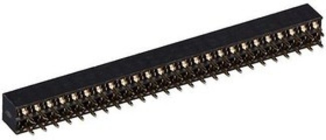 DS1026-05-2X25S8BV, (PBD2-50), Гнездо на плату 2x25 конт., шаг 2.00мм, высота 4.3мм, позолоч. DS1026-05-2X25S8BV, (PBD2-50), Гнездо на плату 2x25 конт., шаг 2.00мм, высота 4.3мм, позолоч.