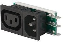 6424.0253.10, AC Power Entry Modules POWER ENTRY MODUL 64 FELCOM 10A