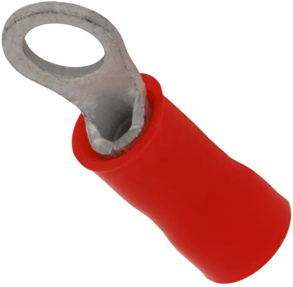 34142, Ring Tongue Terminal 16-22AWG Copper Red 17.37mm Tin Loose