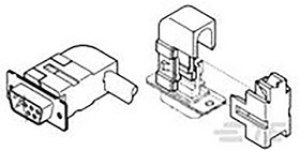 745550-1, AMPLIMITE Series Backshell/Cable Clamp For Use With Jacketed Cable 745550-1, AMPLIMITE Series Backshell/Cable Clamp For Use With Jacketed Cable