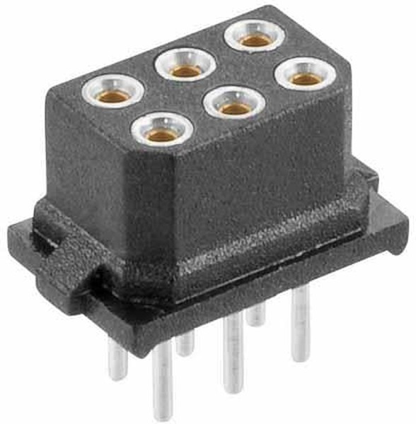 M80-8500642, M80 Series Straight Through Hole Mount PCB Socket, 6-Contact, 2-Row, 2mm Pitch, Solder Termination M80-8500642, M80 Series Straight Through Hole Mount PCB Socket, 6-Contact, 2-Row, 2mm Pitch, Solder Termination