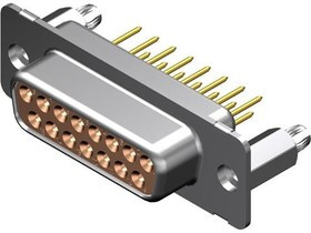 173109-2261, D-Sub Standard Connectors FCT DSUB STR PC RCPT 09 PN W/SNAPIN