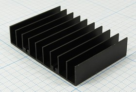 Радиатор охлаждения 50x 70x 15, F18, Al, черный, BLA033-50