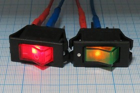 Выключатель клавишный, 3T, 10А, ON-OFF, черный/с подсветкой зеленый, IRS1-2B; №1024 G Пкл\\10\ON-OFF\\чер\ ILзел\\3T\IRS1-2B\