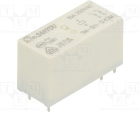 SM-SH-124DM, Реле: электромагнитное; SPST-NO; Uобмотки: 24ВDC; 16A/250ВAC; THT
