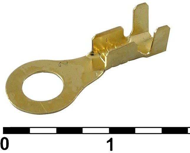 Клемма типа "O", диаметр крепления 4.1мм, сечение кабеля 1.0-1.5кв.мм, латунь, DJ431-4B; Q-14995 клемма"O" d 4,1\0,5\S1,0~1,5\ лат\\\DJ431-4