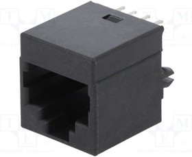 RJJU88142E7V023, Гнездо, RJ45, PIN: 8, Кат: 5, Конф: 8p8c, THT, прямой