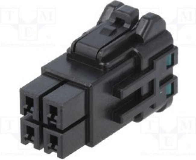 DF63WA-4S-3.96C, Разъе провод-провод "мама" DF63W 3,96мм PIN 4 без контактов