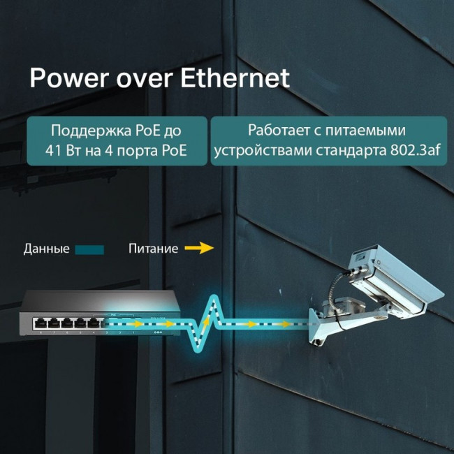 Коммутатор TP-Link TL-SF1008LP 8x100Мбит/с 4PoE 41W неуправляемый Коммутатор TP-Link TL-SF1008LP 8x100Мбит/с 4PoE 41W неуправляемый