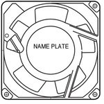 3610PS-23T-B10-A00, AC Axial Fan, серия 3610PS, 230V, Square, 92 мм, 25 мм, Качения, 20 фут³/мин