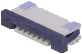 DS1020-07-6VBT1A-R, Разъем: FFC (FPC); горизонтальный; PIN: 6; ZIF; SMT; луженые; 30мОм DS1020-07-6VBT1A-R, Разъем: FFC (FPC); горизонтальный; PIN: 6; ZIF; SMT; луженые; 30мОм