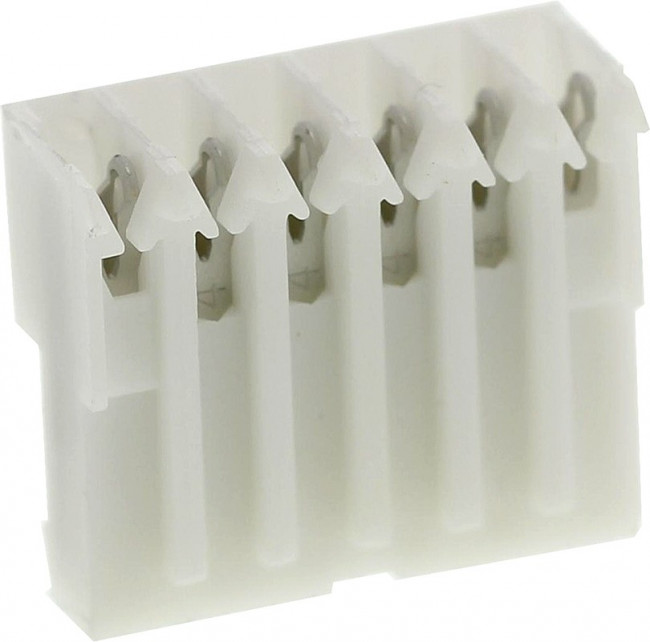 3-640441-6, Headers &amp; Wire Housings CLOSED W/O TABS 6P white tin 24 AWG