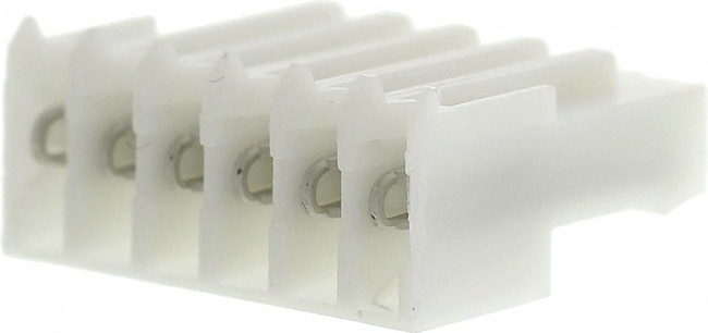 3-640441-6, Headers &amp; Wire Housings CLOSED W/O TABS 6P white tin 24 AWG