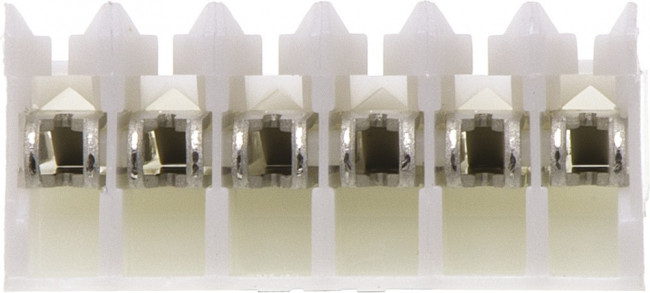 3-640441-6, Headers &amp; Wire Housings CLOSED W/O TABS 6P white tin 24 AWG