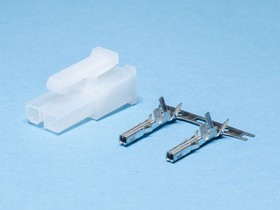 MF-2FK, Разъем питания Mini-Fit 2 контакта, гнездо на кабель, шаг 4,2мм, ключ тип 2