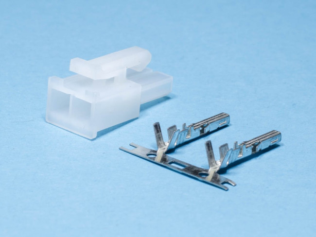 MF-2FK, Разъем питания Mini-Fit 2 контакта, гнездо на кабель, шаг 4,2мм, ключ тип 2