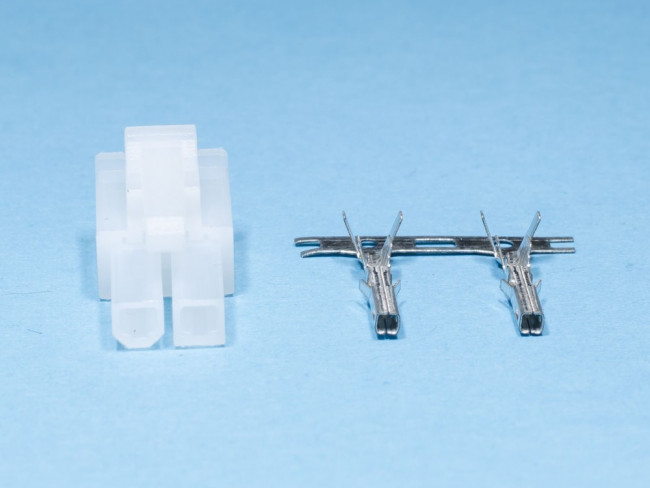 MF-2FK, Разъем питания Mini-Fit 2 контакта, гнездо на кабель, шаг 4,2мм, ключ тип 2