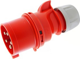 7025-6, Разъем: питания AC, трехфазный, вилка, "папа", 32А, 400ВAC, IP44