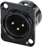 Rean RC3MDL-B панельный разъем XLR male, черненый корпус