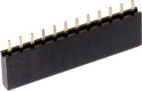 61301611821, PCB Receptacle, Board-to-Board, 2.54 мм, 1 ряд(-ов), 16 контакт(-ов), Монтаж в Сквозное Отверстие