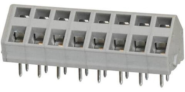 TBL007A-500-08GY, Fixed Terminal Blocks Terminal block, screwless, 5.00, 45, 8, Gray