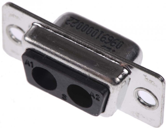 09691000022, 2 Way Cable Mount D-sub Connector Socket, 6.86mm Pitch