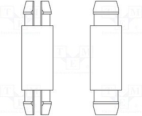 8G802V40545, Дистанц PCB; полиамид 66; Дл: 25,4мм; защелка / защелка; UL94V-2