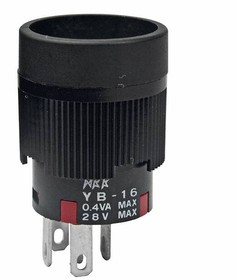 YB16CKG01, Pushbutton Switches ON-ON ROUND BUSHING MOUNT .4VA BODY ONLY