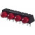 550-2407-004F, Red Right Angle PCB LED Indicator, 4 LEDs, Through Hole 2.2 V