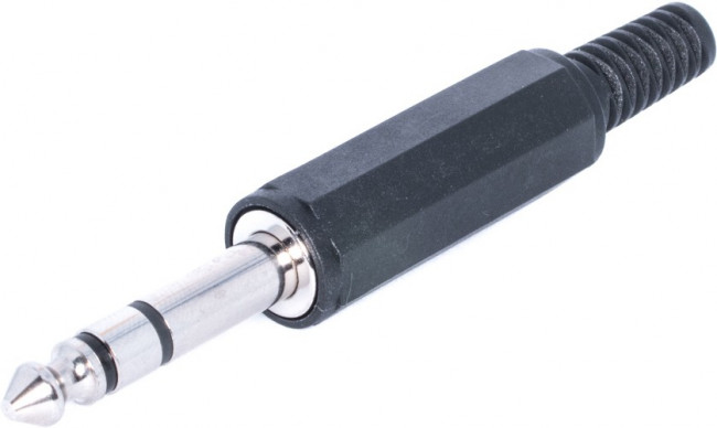AUD-21, Штекер аудио 1/4" стерео, пластмассовый корпус