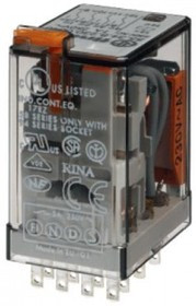 55.34.8.120.2050, 553481202050 Миниатюрное универсальное электромеханическое реле; монтаж в розетку; 4CO 7A; контакты AgCdO; катушка 120В АC