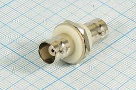 Высокочастотный переходник на панель гнездо BNC на гнездо BNC с изолирующими гайками; №9276 гн BNC-г