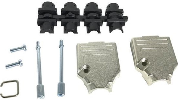 970-009-030R121, 970 Series Zinc D Sub Backshell, 9 Way