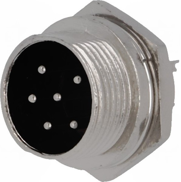 MIC336, Гнездо, микрофонный, "папа", PIN 6, на панель