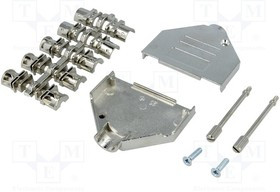 DTZK25-HI-K, Корпус для разъемов D-Sub, D-Sub HD 44pin,D-sub 25pin, прямой