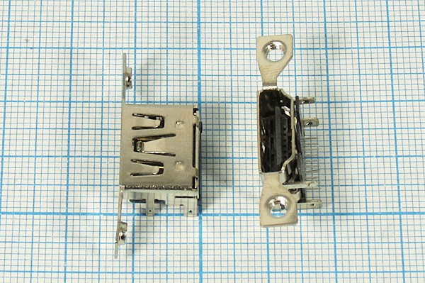 № 2763 гн HDMI\19P4HP\плат\угл 2отв\HDMI-F-19-03; 2763 гн HDMI\19P4HP\плат\угл 2отв\HDMI-F-19-03