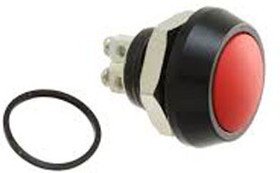 MMP0120/ARD67S, Pushbutton Switches BLACK ANODIZED IP67 RED BUTTON SCRW TERM