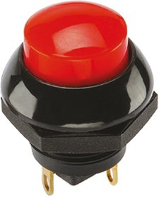 P9-613121W, Pushbutton Switches RAISED DOME,THRD, MATTE,SLDR,2-CIR