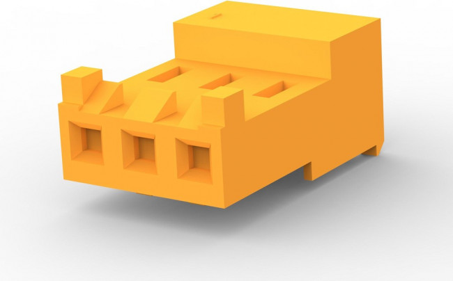 3-643817-3, Headers &amp; Wire Housings CLOSED WITH TABS 3P L.R. orange 18 AWG