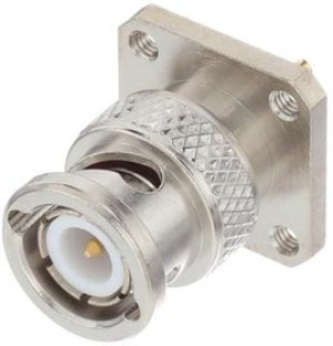 R141440000W, RF Connectors / Coaxial Connectors BNC / SQUARE FLANGE PLUG RECEPTACLE WITH SOLDER POT CONTACT