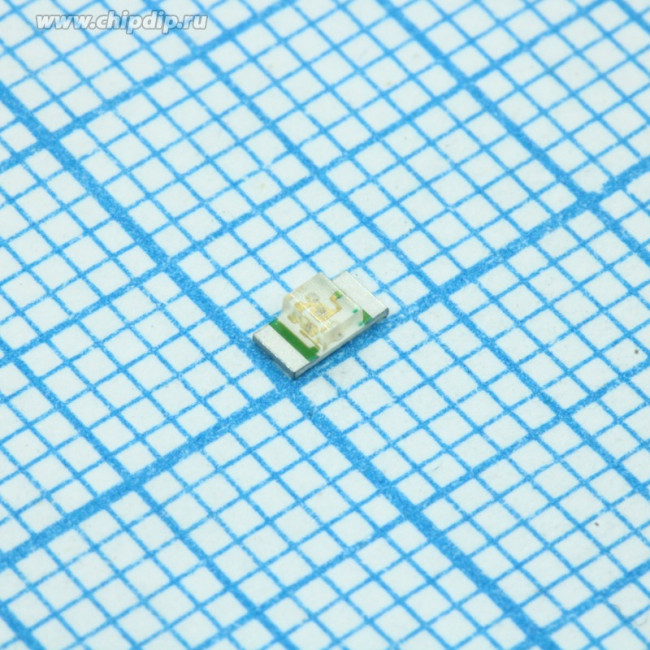 KPTR-3216ZGC, Светодиод smd 3,2х1,6мм/зеленый/525нм/ 300-600мкд/ прозрачный/140°