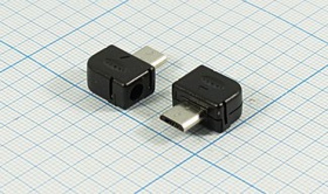 Разъем microUSB вилка, тип B, контакты 5C, на кабель, угловой, microUSB 5PBR Разъем microUSB вилка, тип B, контакты 5C, на кабель, угловой, microUSB 5PBR