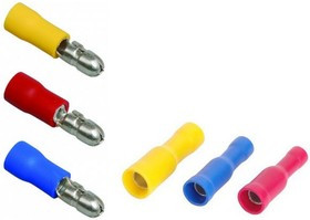 084-13-22, Разъем штекерный изолированныйРшИ-п 5.5-4 желтый (уп./100 шт) HLT