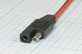 Разъем питания DC вилка , 2L, на кабель, SAE-2PIN, 12В, 10А