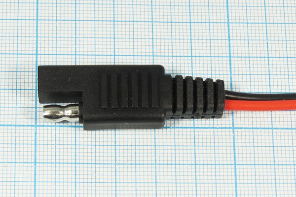 Разъем питания DC вилка , 2L, на кабель, SAE-2PIN, 12В, 10А