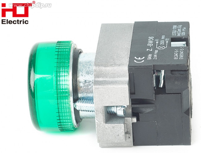 085-06-070, Лампа сигнальная CB2-BV63(LED) зеленый 24В IP54 HLT 085-06-070, Лампа сигнальная CB2-BV63(LED) зеленый 24В IP54 HLT
