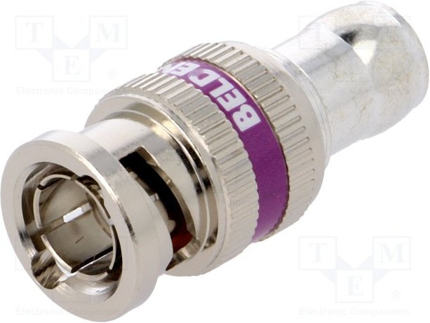 1855ABHD1, RF Connectors / Coaxial Connectors 22-24AWG BNCHD 1PC COMPRSN CONECTR PRPL